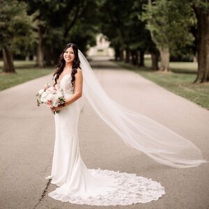 Elegant Light Ivory Cathedral Veil